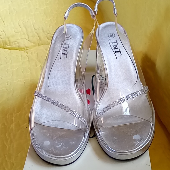 Clear/silver TNT original women's shoes size 7 - Picture 4 of 4